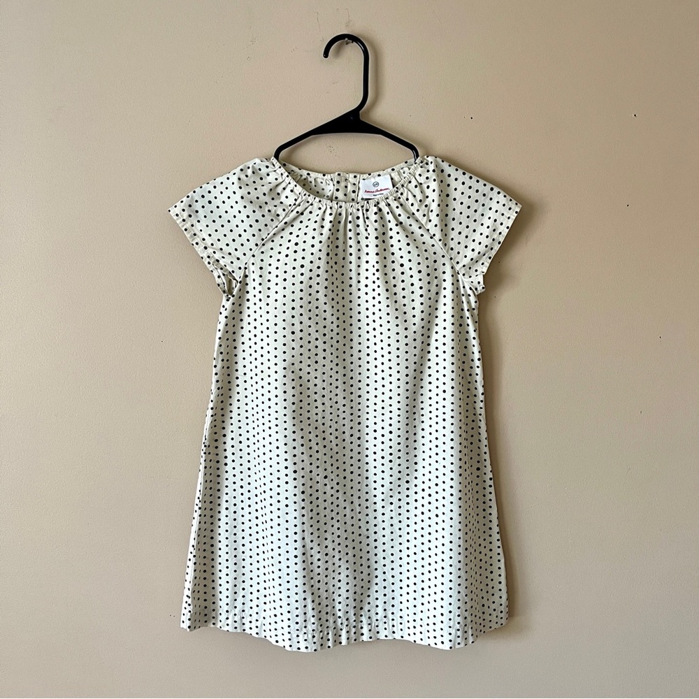 HANNA ANDERSSON | Beige Polka Dot Cotton Dress Sz 6